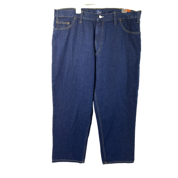 RK Brand Work Jeans Mens‎ 38 x 26.5 Dark Wash Denim Relaxed Fit Straight NWT - Picture 1 of 11